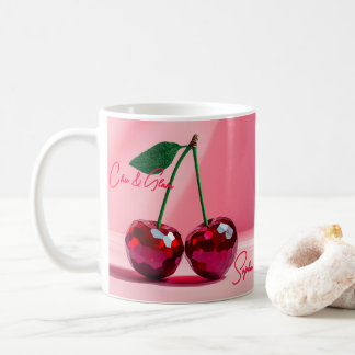 Taza De Café Elegante cerezo Mug - Edición de cristal de rubí