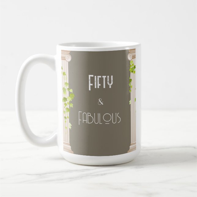 Taza De Café Elegante Cincuenta Fabuloso Tema Griego Brown (Izquierda)