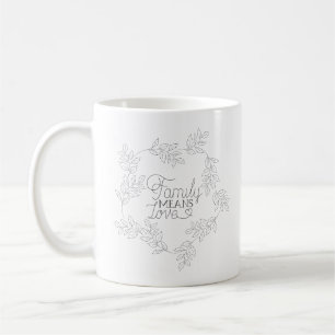 Taza De Café Elegante cita Warmth Inspiración Leafy Wreath
