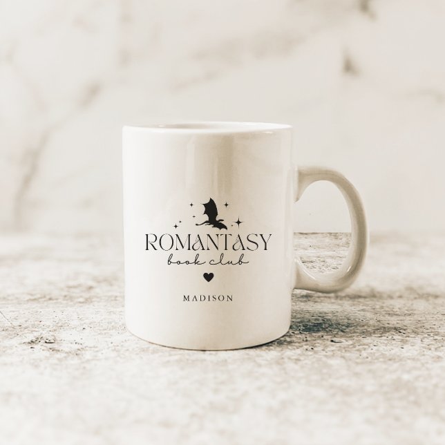 Taza De Café Elegante club de libros "romántico" personalizado (Subido por el creador)