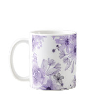 Elegante color morado floral