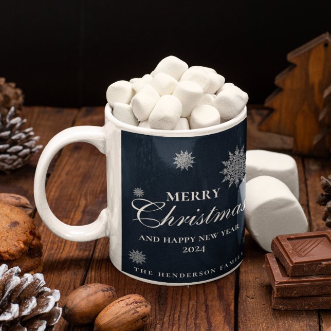 Taza De Café Elegante copo de nieve | Feliz Navidad | PERSONALI (Subido por el creador)
