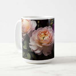 Taza De Café Elegante cuadro floral vintage