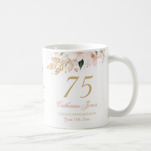 Taza De Café Elegante cumpleaños número 75 de la abuela persona