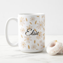 Elegante Daisy Hues Mug Personalizado