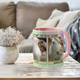 Taza De Café Elegante dama de honor, Polka Dots Photo Mug