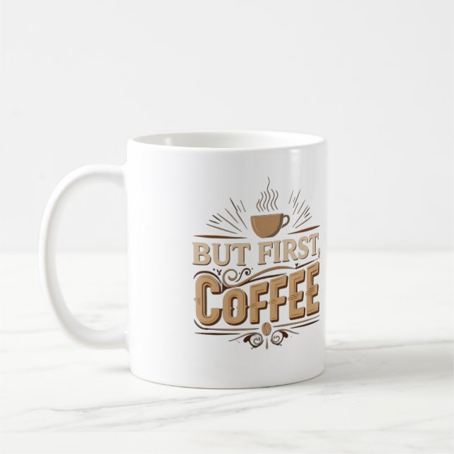 Taza De Café Elegante desayuno matutino - taxista clásico del c (Izquierda)