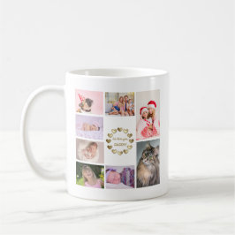 Taza De Café Elegante Día del Padre de la Familia de Oro Collag