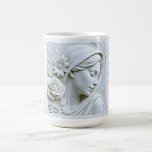 Taza De Café Elegante Diosa Floral