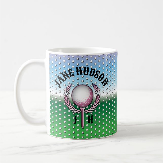 Taza De Café Elegante diseño de golf para damas (Izquierda)