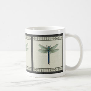 Taza De Café Elegante Dragonfly azul