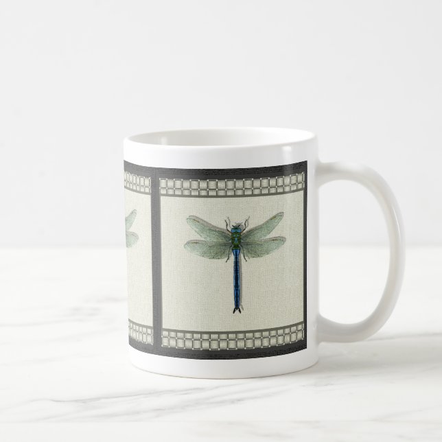 Taza De Café Elegante Dragonfly azul (Derecha)