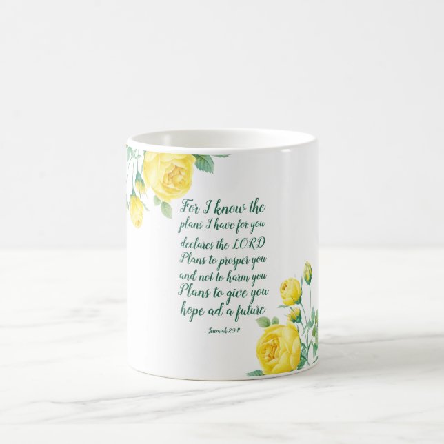 Taza De Café Elegante Escritura Floral 29:11 (Centro)