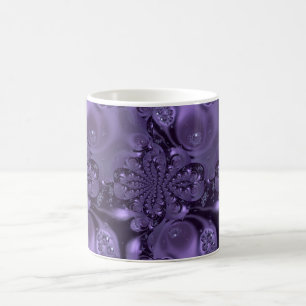 Taza De Café Elegante Espuma Líquida Real Púrpura