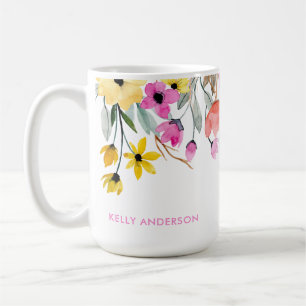Taza De Café Elegante Estilo Floral Botánico de Moda