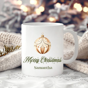 Taza De Café Elegante estilo nórdico neutro terrenal con nombre