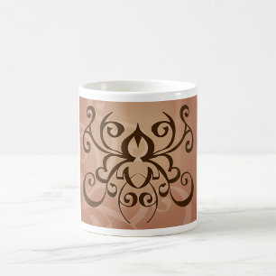 Taza De Café Elegante Estilo Tatuaje De Bañera Tribal
