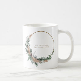 Taza De Café Elegante Eucalyptus Pampas Navidades de Grass Wrea