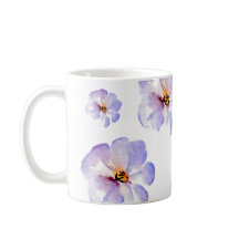 Elegante Flor de Acuarela Índigo