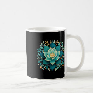 Taza De Café Elegante Flor de Loto para Fans de Yoga Estética F