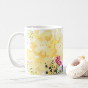 Taza de café Elegante Flor Silvestre – Hermosa C F