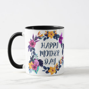 Taza de café elegante floral personalizada para el