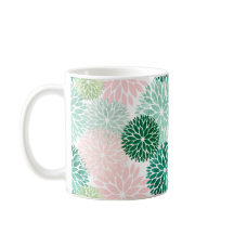 Elegante floral verde rosa de Dahlia