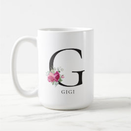 Taza De Café Elegante Florals Gigi Modern 15oz Café Mug