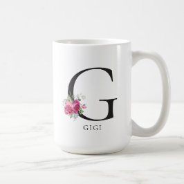 Taza De Café Elegante Florals Gigi Modern 15oz Café Mug
