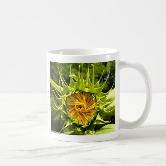 Taza De Café Elegante foto de girasol amarillo (Derecha)