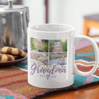 Taza De Café Elegante foto de la abuela personalizada