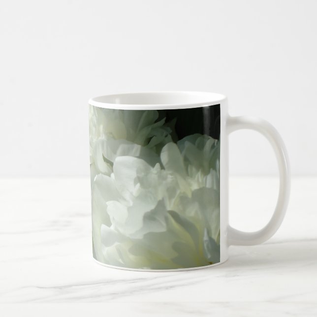 Taza De Café Elegante foto de una joya blanca floral (Derecha)