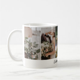 Taza De Café Elegante foto y nombre de boda personalizada