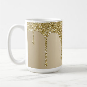 Taza De Café Elegante fusión de oro Purpurinoso Glam