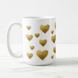 Taza De Café Elegante Goldherz Tasse Ein Hauch von Liebe