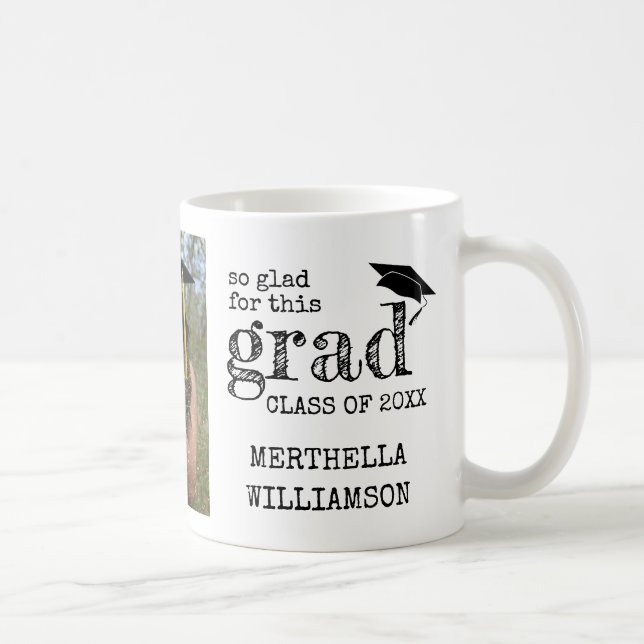 Taza De Café Elegante Graduación Rústica de Fotografías (Derecha)