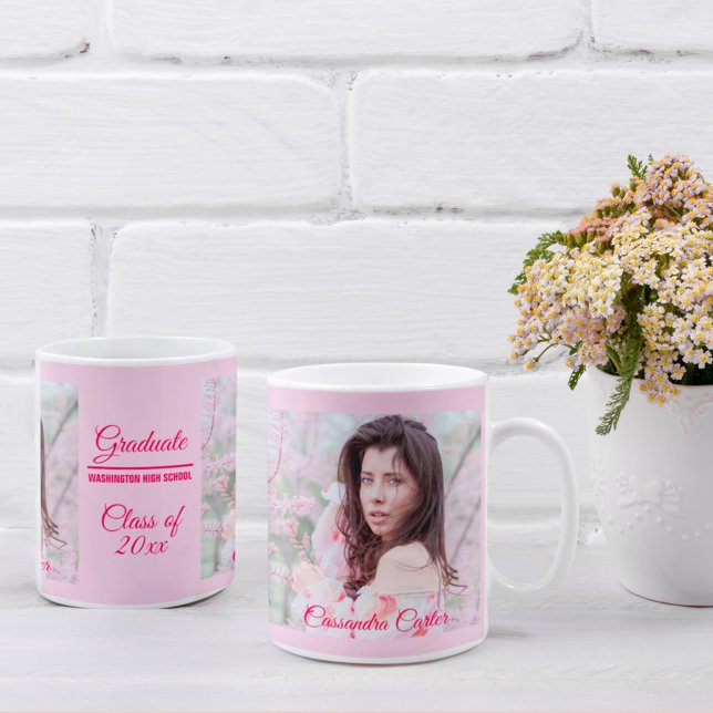 Taza De Café Elegante graduado Personalizado Photo Mug (Subido por el creador)
