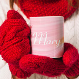 Taza De Café Elegante guión de Personalizado de mármol verde ro