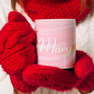 Taza De Café Elegante guión de Personalizado de mármol verde ro