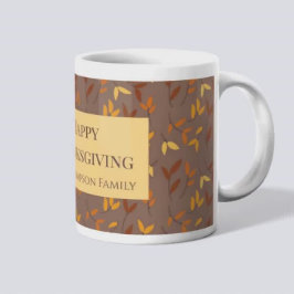 Taza De Café Elegante hoja de otoño