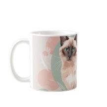 Elegante Ilustracion Pastel Cat con barbilla de fl