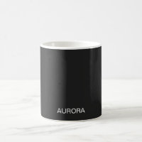 Elegante Jet Black Nombre personalizado -