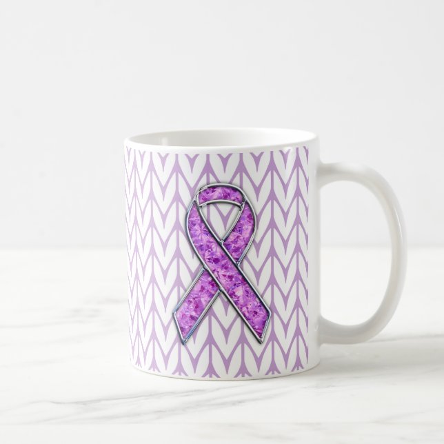 Taza De Café Elegante juego de conciencia de la cinta rosa de c (Derecha)