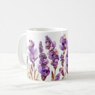 Taza De Café Elegante Lavanda Bliss Ceramic Mug