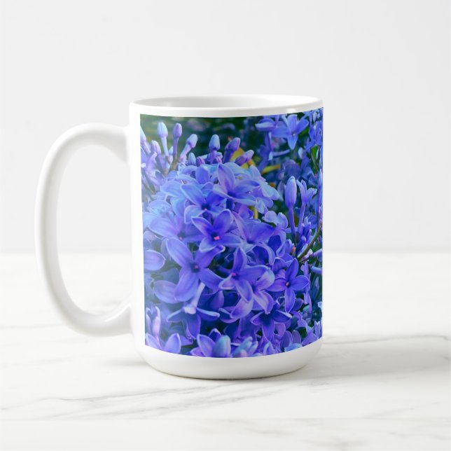Taza De Café Elegante lilato azul púrpura (Izquierda)