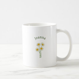 Taza De Café Elegante Lindo Sofisticado Nombrado Romántico Flor