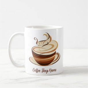 Taza De Café Elegante logotipo de negocio de café espresso marr
