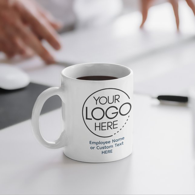 Taza De Café Elegante Logotipo moderno Empleado/Empresa SWAG Bl (Subido por el creador)