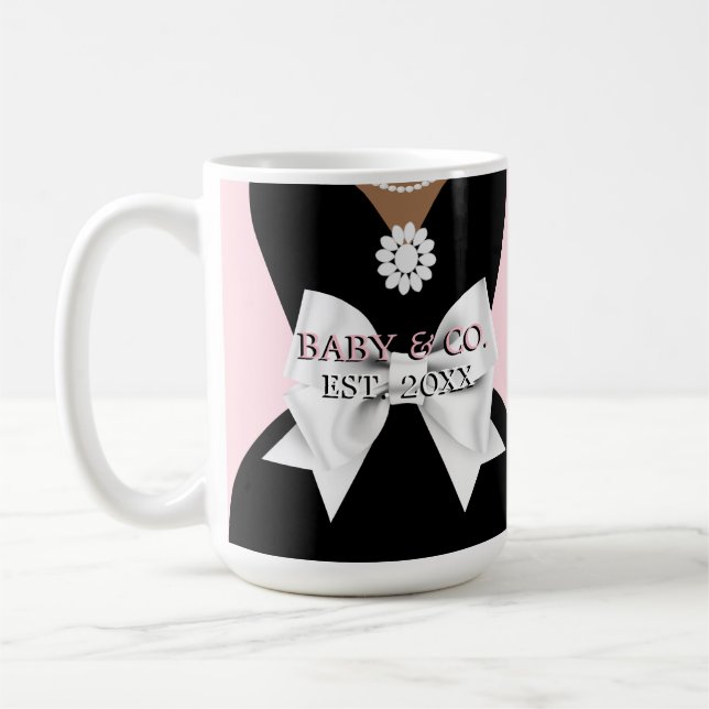 Taza De Café Elegante madre de embarazo étnico de Tiffany rosa  (Izquierda)