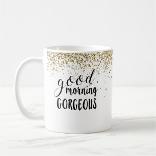 Taza de café elegante MAGNÍFICA del purpurina de